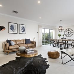 cowhide floor rugs and chairs