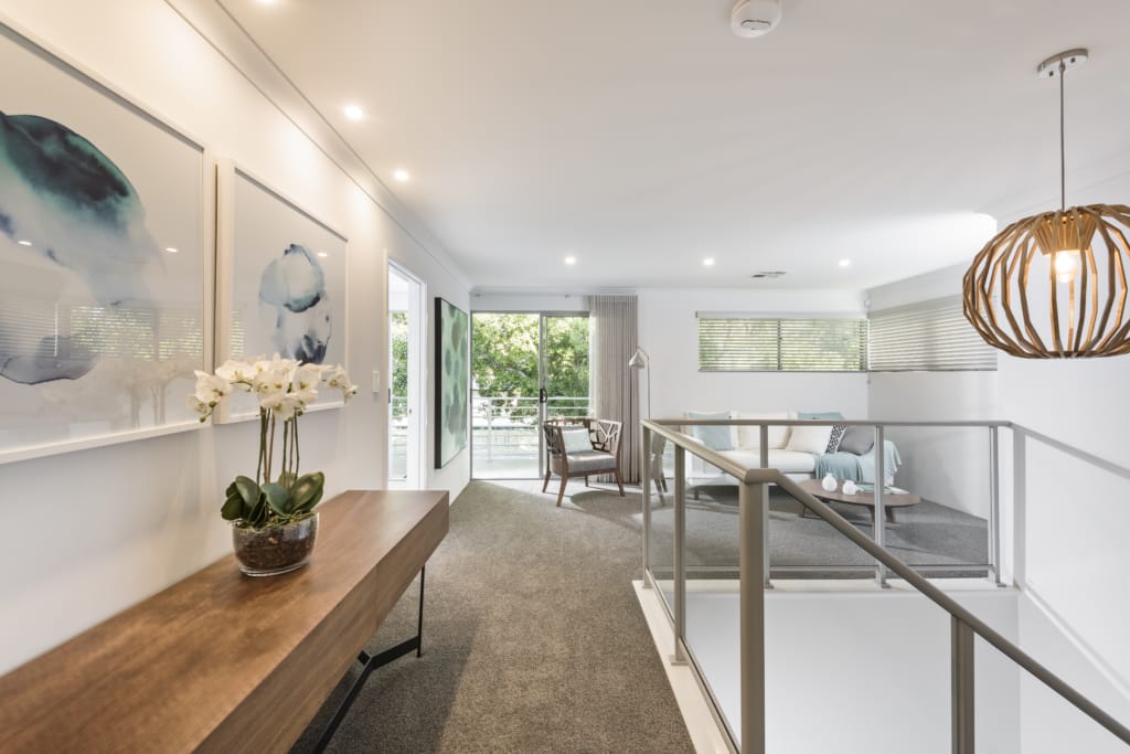 modern contemporary home staging upstairs area